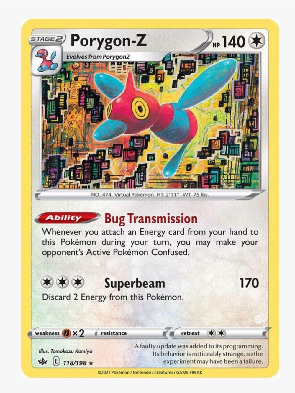 Porygon-Z SWSH06: Chilling Reign Pokemon Trading Card